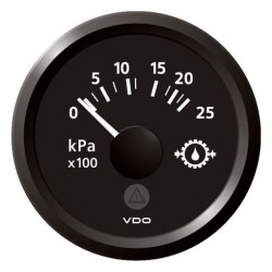 VDO ViewLine Getriebe Öldruck 25kPa Schwarz 52mm