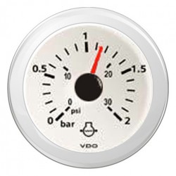 VDO ViewLine Kühlwasserdruck 2Bar Weiß 52mm
