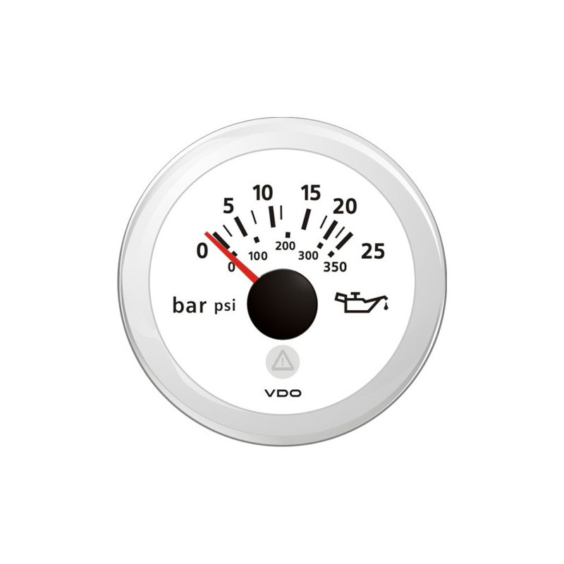 A2C59514206 Veratron ViewLine Engine Oil Pressure 25Bar White 52mm
