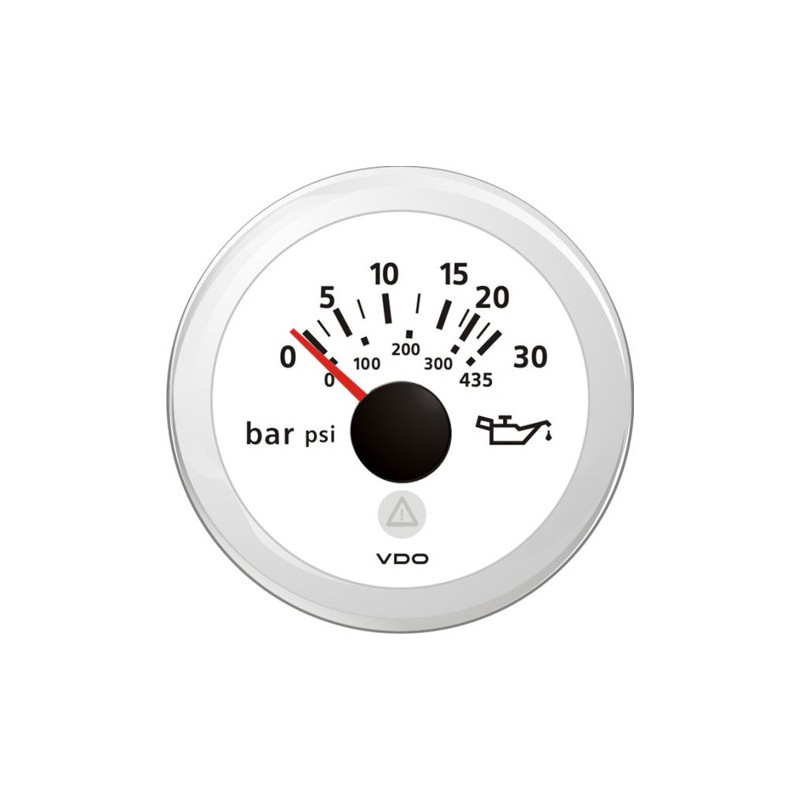 A2C59514208 Veratron ViewLine Engine Oil Pressure 30Bar White 52mm
