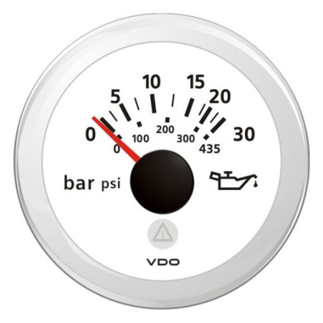 A2C59514208 Veratron ViewLine Engine Oil Pressure 30Bar White 52mm