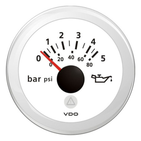 A2C59514211 Veratron ViewLine Engine Oil Pressure 5Bar White 52mm