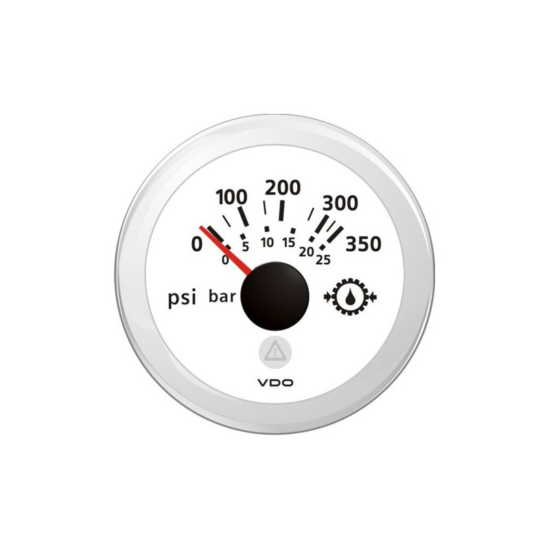 A2C59514220 Veratron ViewLine Transmission oil pressure 350PSI White 52mm