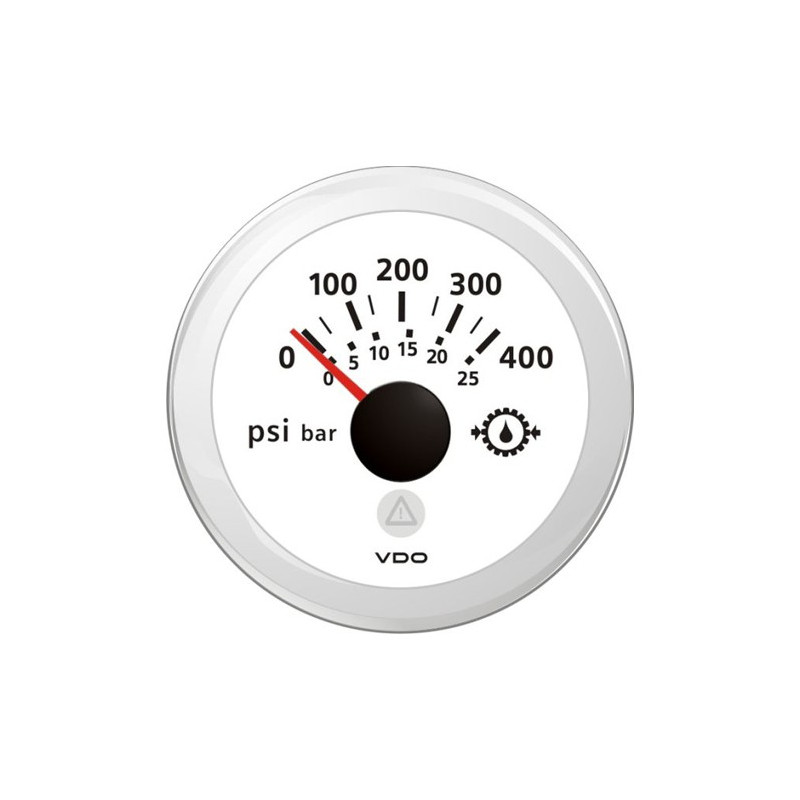A2C59514223 Veratron ViewLine Transmission oil pressure 400PSI White 52mm