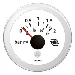 VDO ViewLine Turbo Pressure 2Bar White 52mm