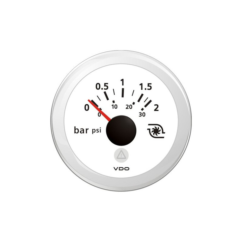 A2C59514225 Veratron ViewLine Turbo Pressure 2Bar White 52mm
