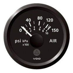 VDO ViewLine Luftdruck 150PSI Schwarz 52mm