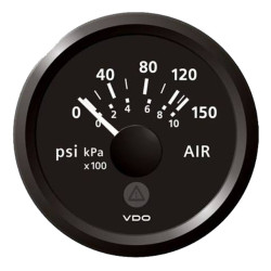 A2C59514103 Veratron ViewLine Air Pressure 150PSI Black 52mm
