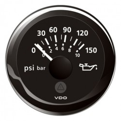 VDO ViewLine Motor Öldruck 150PSI Schwarz 52mm