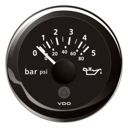 A2C59514123 Veratron ViewLine - 52mm Black Engine Oil Pressure 5Bar-80PSI - 12-24V DLRB