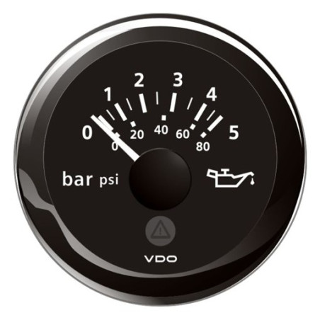 A2C59514123 Veratron ViewLine - 52mm Black Engine Oil Pressure 5Bar-80PSI - 12-24V DLRB