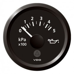 VDO ViewLine Motoroliedruk 5kPa Zwart 52mm