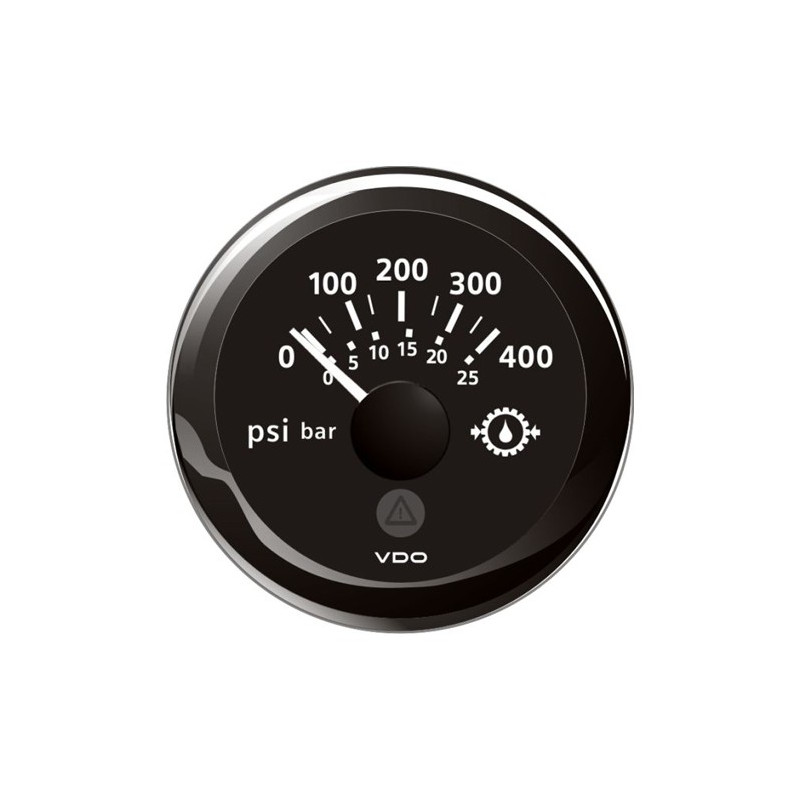 A2C59514145 Veratron ViewLine Transmission oil pressure 400PSI Black 52mm