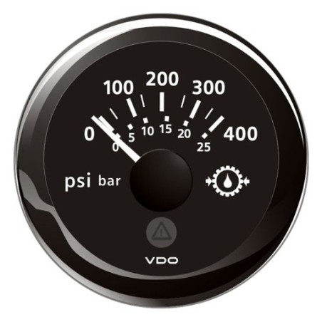 A2C59514145 Veratron ViewLine Transmission oil pressure 400PSI Black 52mm
