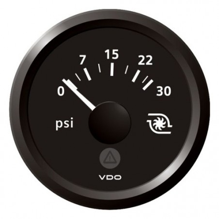VDO ViewLine Turbodruk 30PSI Zwart 52mm