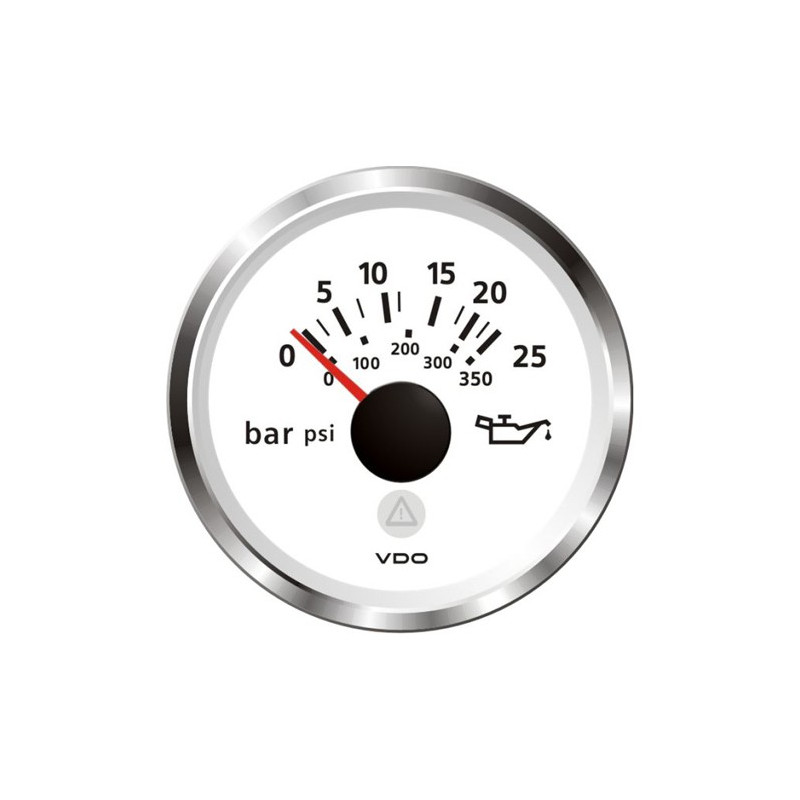 A2C59514207 Veratron ViewLine Engine Oil Pressure 25Bar White 52mm