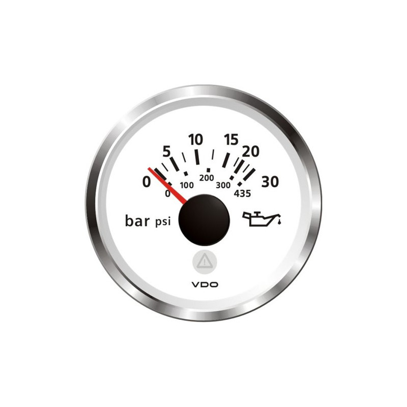 A2C59514209 Veratron ViewLine Engine Oil Pressure 30Bar White 52mm