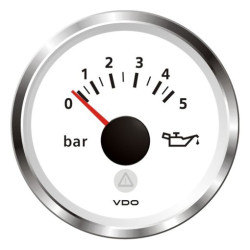 A2C59514213 Veratron ViewLine Engine Oil Pressure 5Bar White 52mm