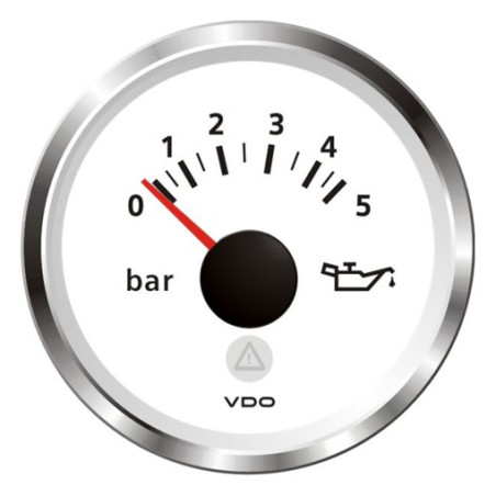 A2C59514213 Veratron ViewLine Engine Oil Pressure 5Bar White 52mm