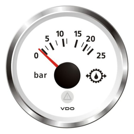 A2C59514219 Veratron ViewLine Transmission oil pressure 25Bar White 52mm