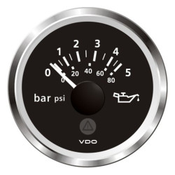A2C59514124 Veratron ViewLine Engine Oil Pressure 5Bar Black 52mm