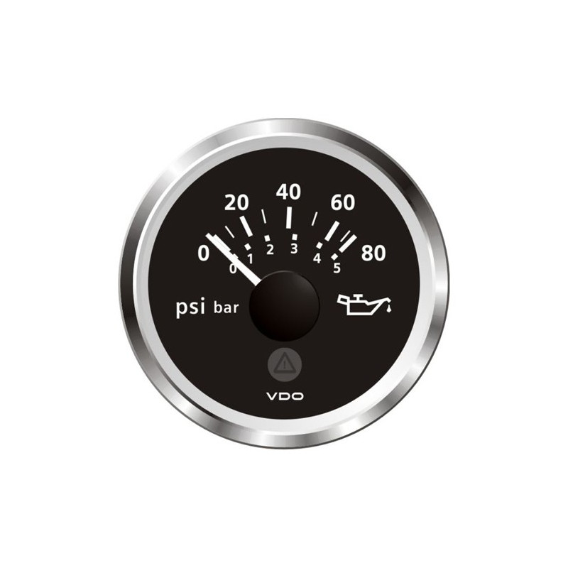 A2C59514129 Veratron ViewLine Engine Oil Pressure 80PSI Black 52mm