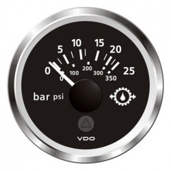 VDO ViewLine Getriebe Öldruck 25Bar Schwarz 52mm