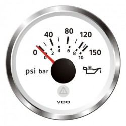 VDO ViewLine Motor Öldruck 150PSI Weiß 52mm