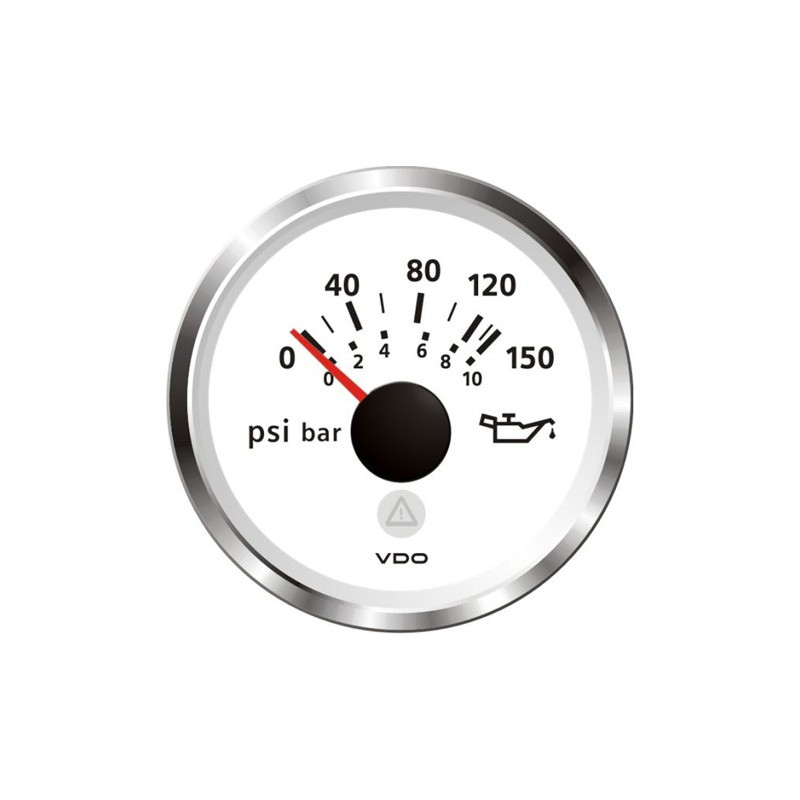 A2C59514203 Veratron ViewLine Engine Oil Pressure 150PSI White 52mm