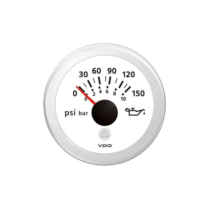 A2C59514204 Veratron ViewLine Engine Oil Pressure 150PSI White 52mm