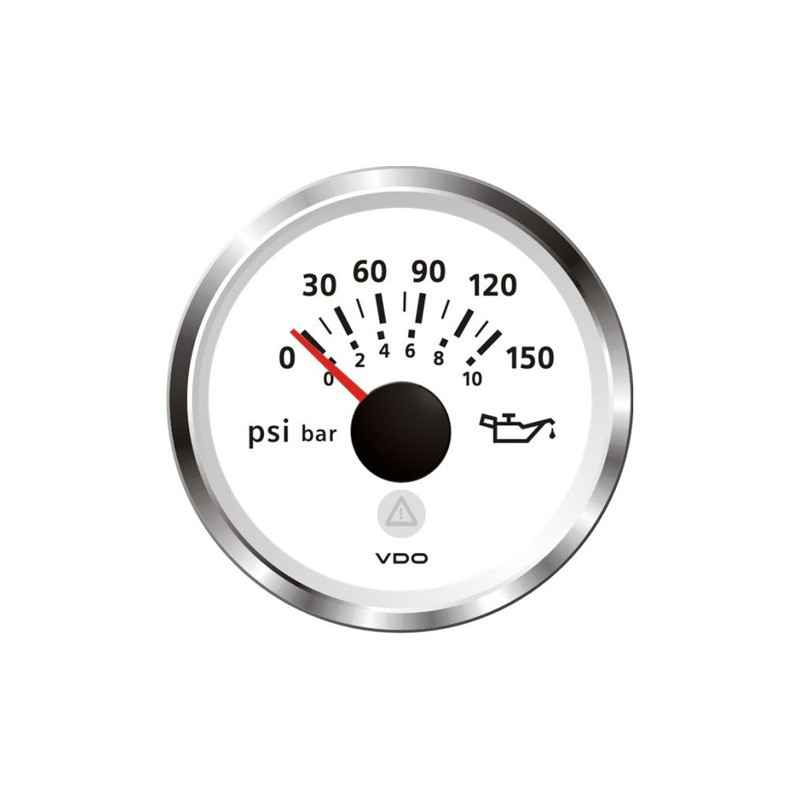 A2C59514205 Veratron ViewLine Engine Oil Pressure 150PSI White 52mm