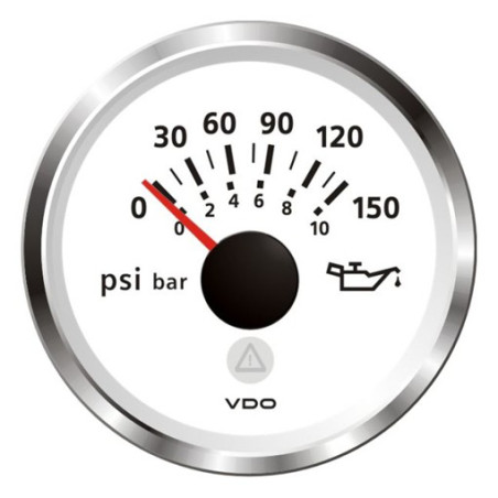 A2C59514205 Veratron ViewLine Engine Oil Pressure 150PSI White 52mm