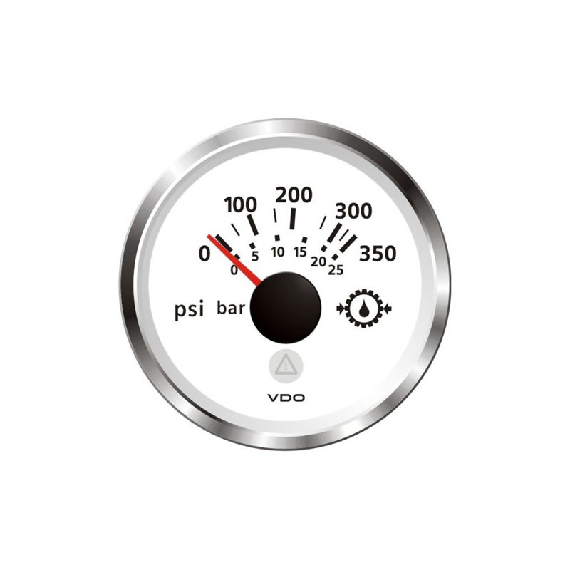 A2C59514221 Veratron ViewLine Transmission oil pressure 350PSI White 52mm