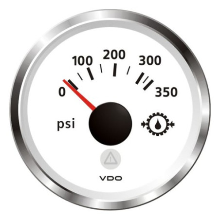 A2C59514222 Veratron ViewLine Transmission oil pressure 350PSI White 52mm