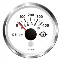 VDO ViewLine Getriebe Öldruck 400PSI Weiß 52mm