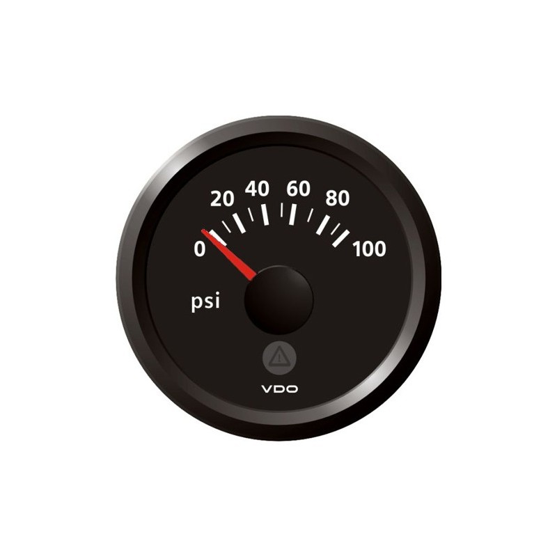 VDO ViewLine Oliedruk 100PSI Zwart 52mm VDO ViewLine Oliedruk 100PSI Zwart 52mm