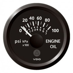 VDO ViewLine Motor Öldruck 100PSI Schwarz 52mm