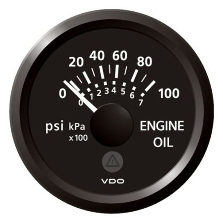 A2C59514106 Veratron ViewLine Engine Oil Pressure 100PSI Black 52mm