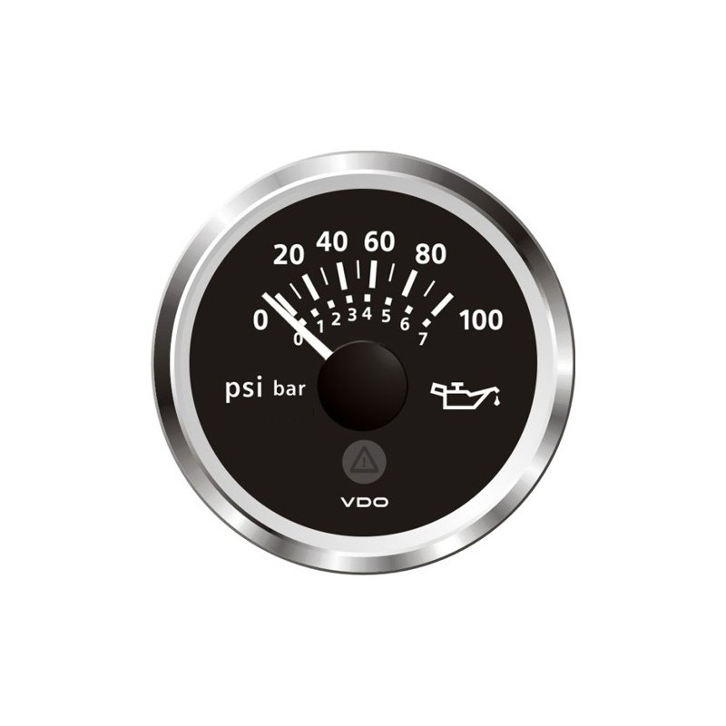 A2C59514108 Veratron ViewLine Engine Oil Pressure 100PSI Black 52mm