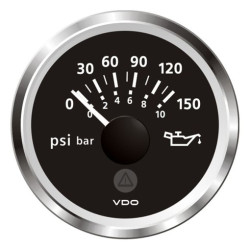 A2C59514119 Veratron ViewLine Engine Oil Pressure 150PSI Black 52mm