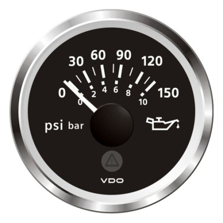 A2C59514119 Veratron ViewLine Engine Oil Pressure 150PSI Black 52mm