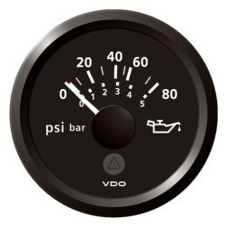 A2C59514132 Veratron ViewLine Engine Oil Pressure 80PSI Black 52mm
