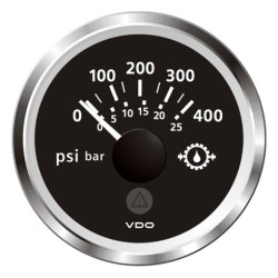 A2C59514146 Veratron ViewLine Transmission oil pressure 400PSI Black 52mm