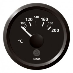 VDO ViewLine Cylinder Temperature 200°C Black 52mm