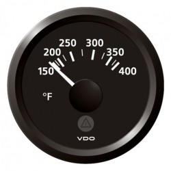 VDO ViewLine Cylinder Temperature 400°F Black 52mm