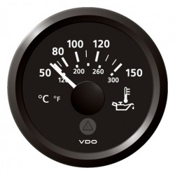 VDO ViewLine Motor Öltemperatur 150°C Schwarz 52mm