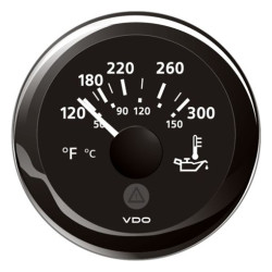 A2C59514165 Veratron ViewLine Engine Oil Temperature 300°F Black 52mm