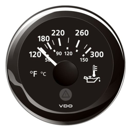 A2C59514165 Veratron ViewLine Engine Oil Temperature 300°F Black 52mm