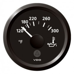 VDO ViewLine Motorolietemperatuur 300°F Zwart 52mm