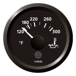 A2C59514168 Veratron ViewLine Engine Oil Temperature 300°F Black 52mm